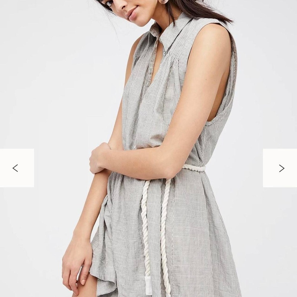 Free People Young Spirit Striped Boho Coastal‎ Tunic Size Small